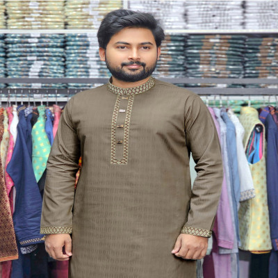অলিভ গ্রে কালার পাঞ্জাবী
