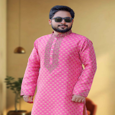 মিষ্টি কালার কাতান পাঞ্জাবী