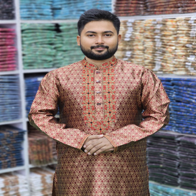 মেরুন কালার কাতান পাঞ্জাবী
