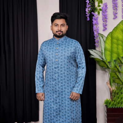 Steel Blue Panjabi